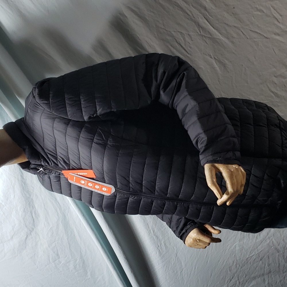 Joe Fresh Lightweight Packable Black Puffer Jacket Size Large - Picture 2 of 14
